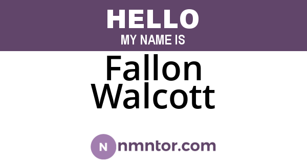 Fallon Walcott