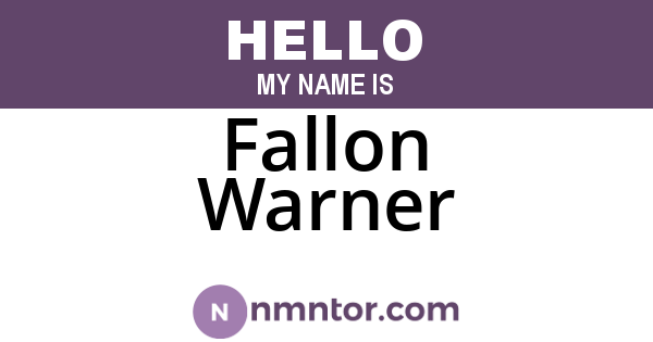 Fallon Warner