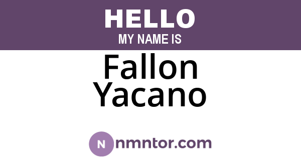 Fallon Yacano