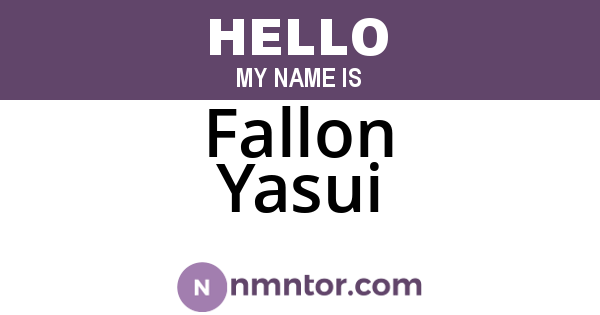 Fallon Yasui