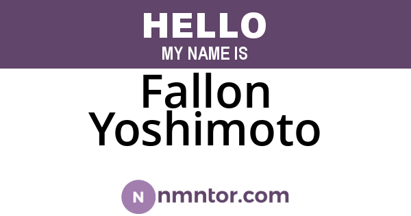 Fallon Yoshimoto