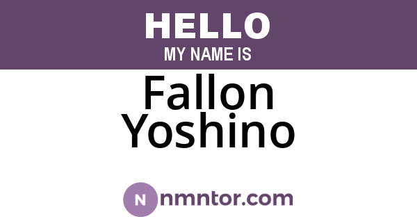 Fallon Yoshino