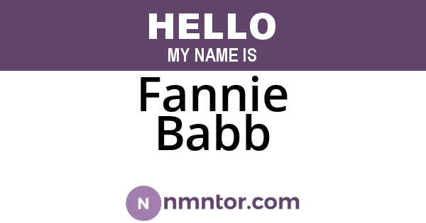 Fannie Babb