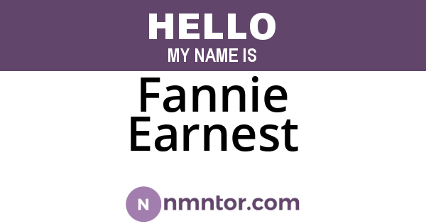 Fannie Earnest