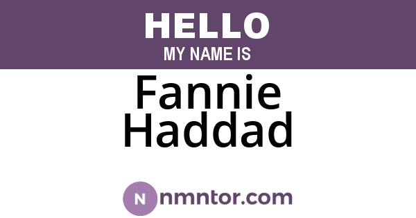 Fannie Haddad