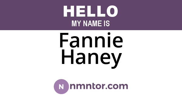 Fannie Haney