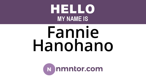 Fannie Hanohano
