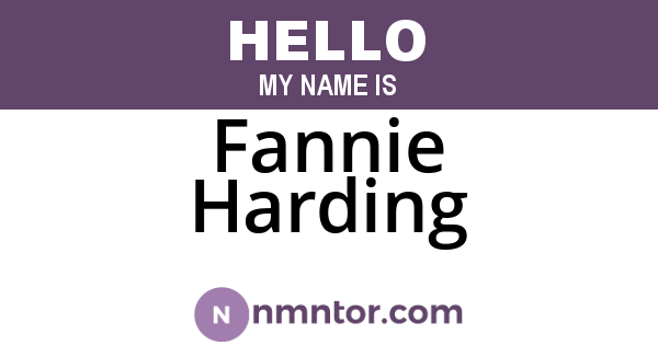 Fannie Harding