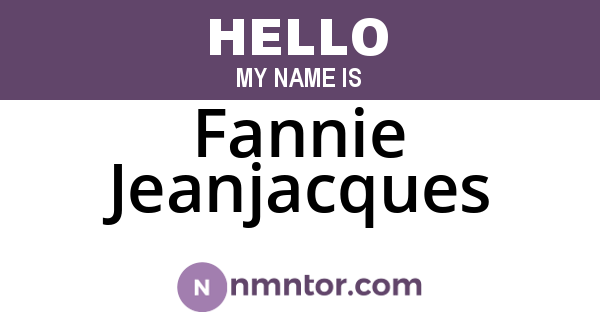 Fannie Jeanjacques