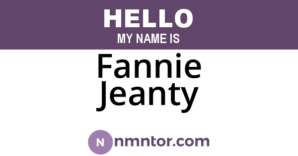 Fannie Jeanty