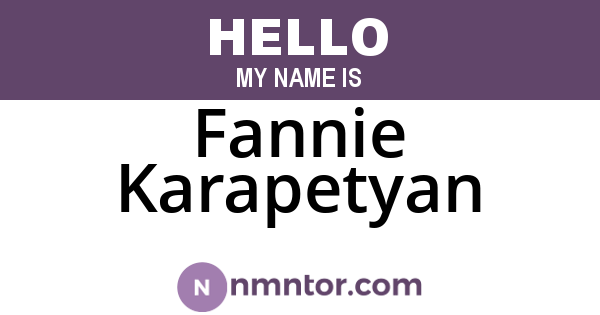 Fannie Karapetyan