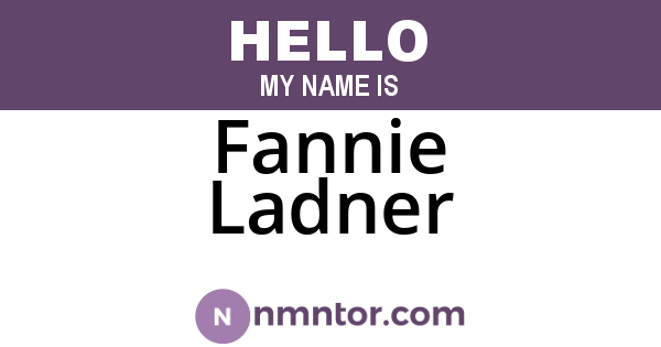 Fannie Ladner