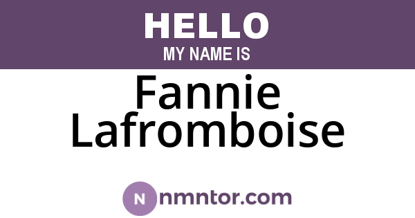 Fannie Lafromboise
