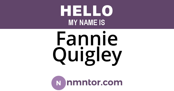 Fannie Quigley