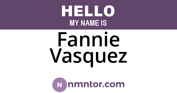 Fannie Vasquez