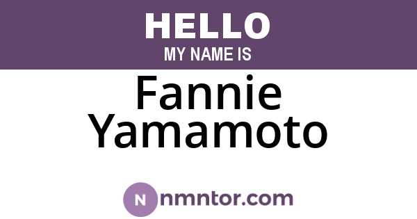 Fannie Yamamoto