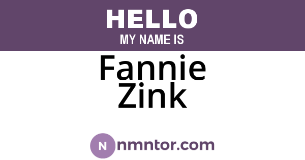 Fannie Zink