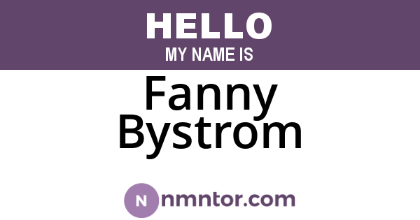 Fanny Bystrom