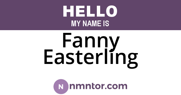 Fanny Easterling