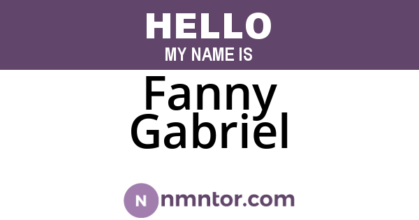 Fanny Gabriel