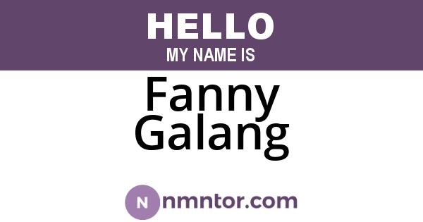 Fanny Galang
