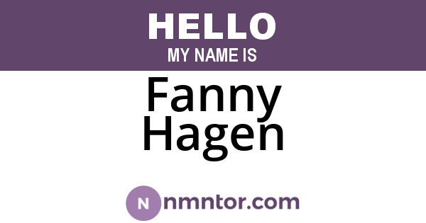 Fanny Hagen