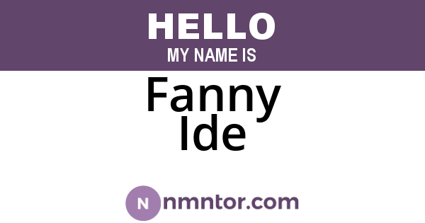 Fanny Ide