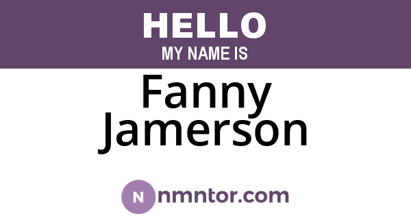 Fanny Jamerson