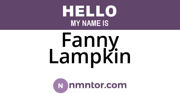 Fanny Lampkin