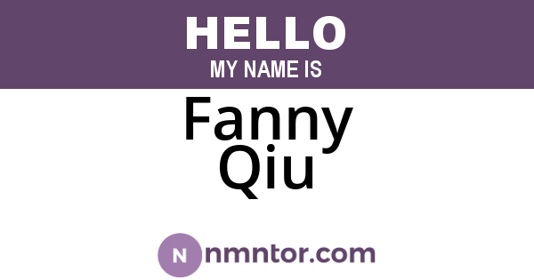 Fanny Qiu