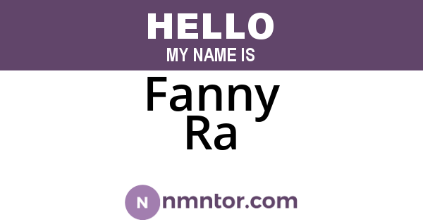 Fanny Ra