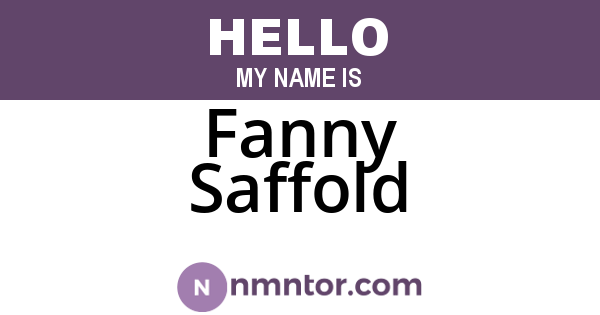 Fanny Saffold