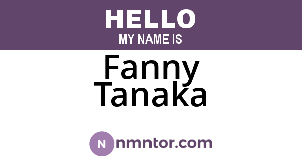 Fanny Tanaka
