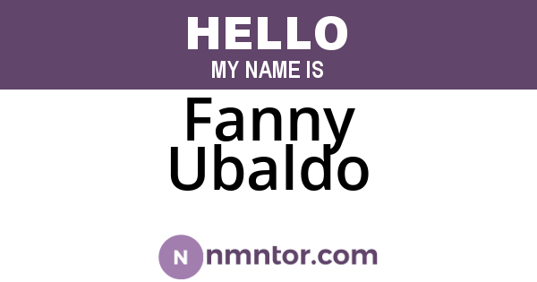 Fanny Ubaldo