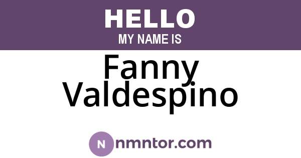 Fanny Valdespino