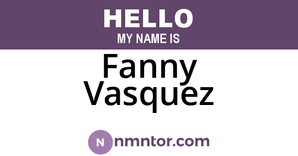 Fanny Vasquez
