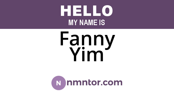 Fanny Yim