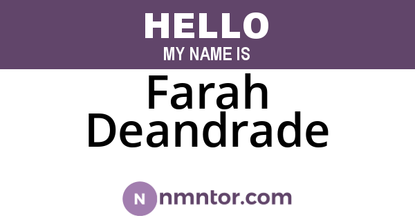 Farah Deandrade