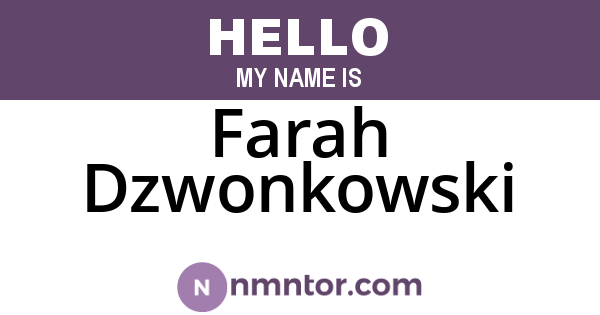 Farah Dzwonkowski