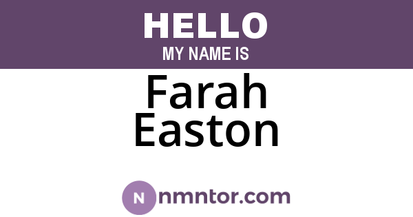 Farah Easton