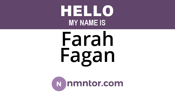 Farah Fagan