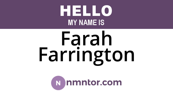 Farah Farrington