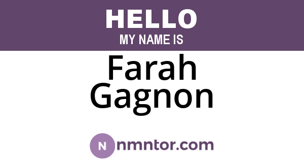 Farah Gagnon