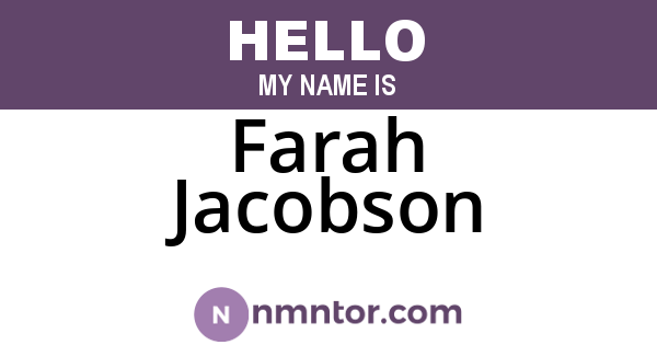 Farah Jacobson