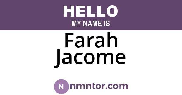 Farah Jacome