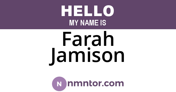 Farah Jamison