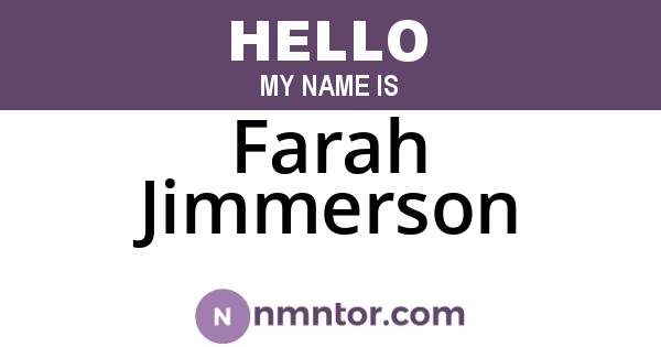 Farah Jimmerson
