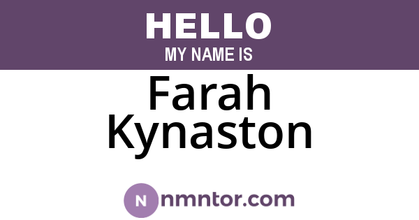 Farah Kynaston