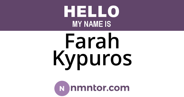 Farah Kypuros