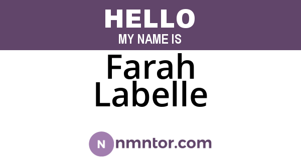 Farah Labelle